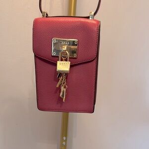 DKNY Ellssa Pink Crossbody Bag with Gold Accents EUC